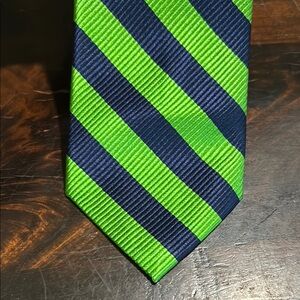 Paul Fredrick Green and Navy Striped Tie
